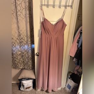 Azazie Lexy Size A14 Vintage Mauve Bridesmaid Dress